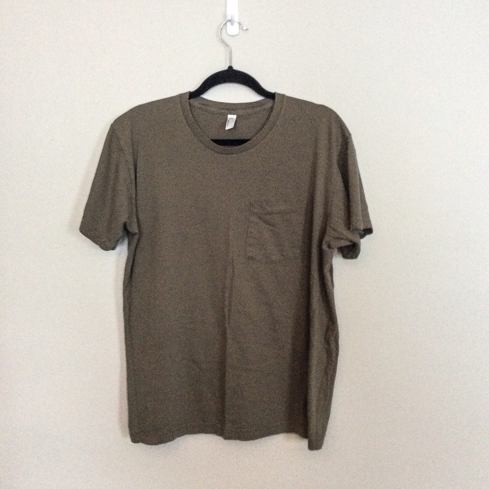 American Apparel Army Green Pocket T-Shirt
